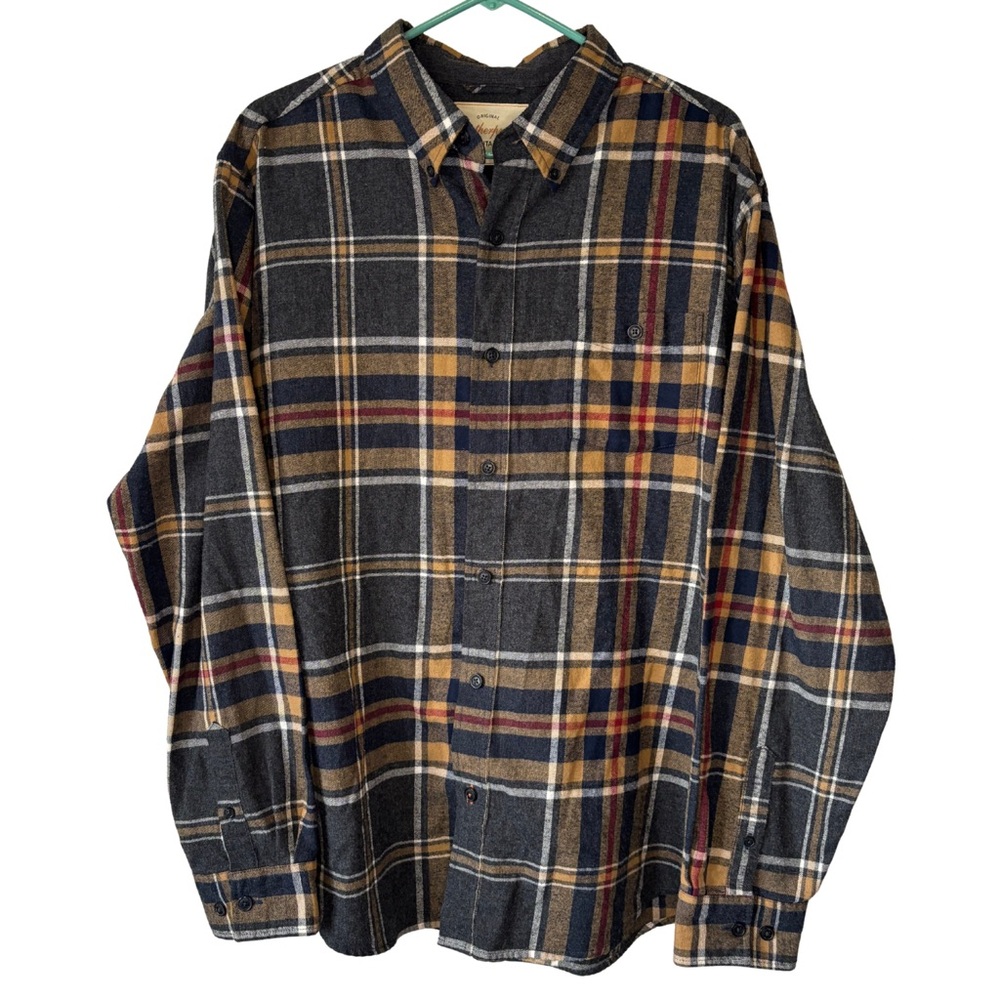 Original Weatherproof Vintage Plaid Long Sleeve Button Down Shirt